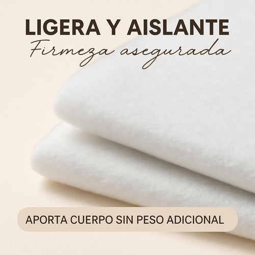 Guata para Acolchar por Metros (180 g/m² – 160 cm Ancho) Relleno de Microfibra Suave y Fino, Ideal para Manualidades, Peluches, Cojines, Almohadas y Edredones.